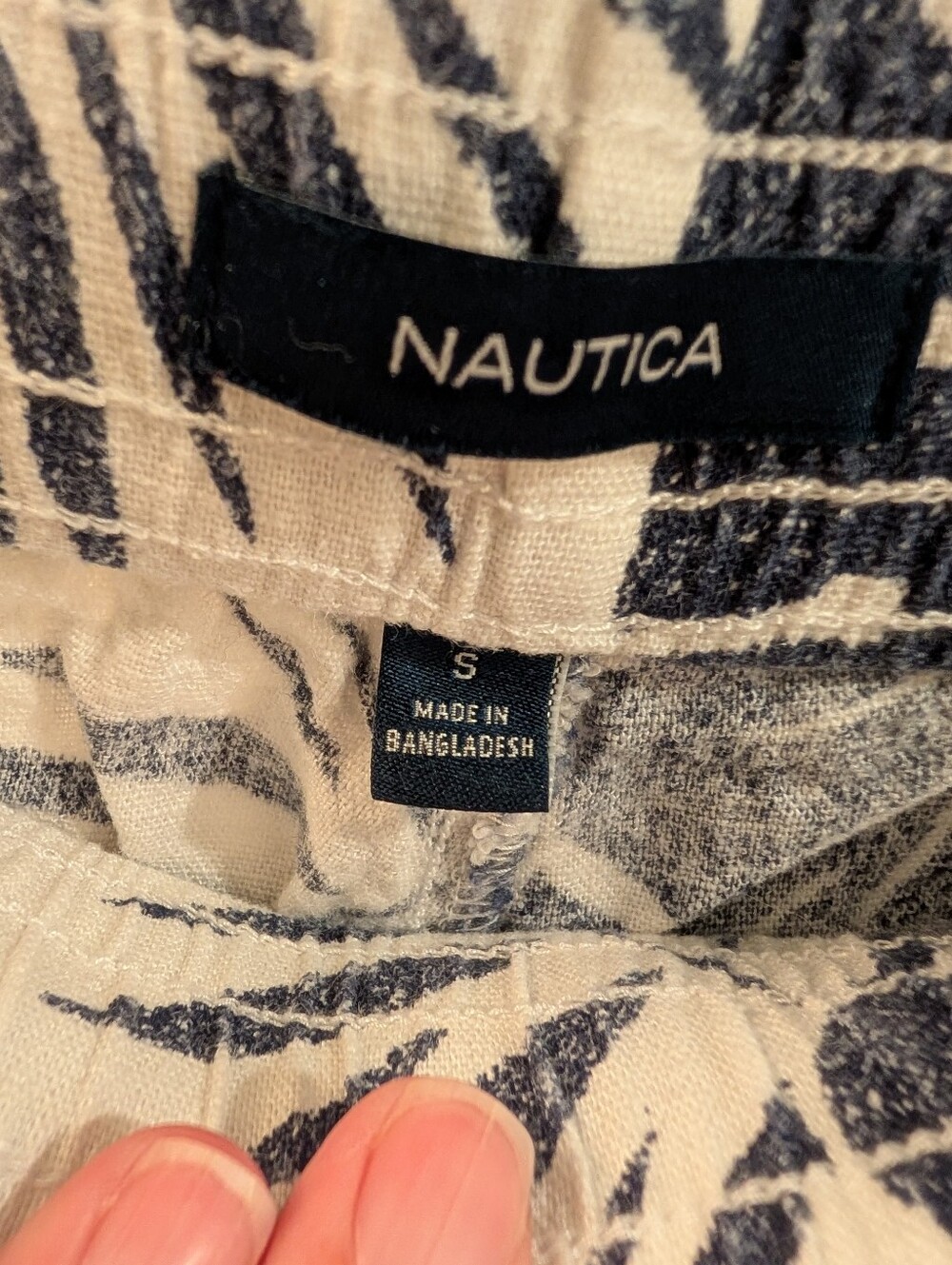 Nautica Palm Leaf Print Linen/Viscose Shorts - Picture 5 of 9